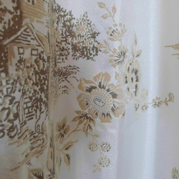 Vtg Fiberglass Curtains Raised Velvet 46 x 78 - Picture 8 of 12